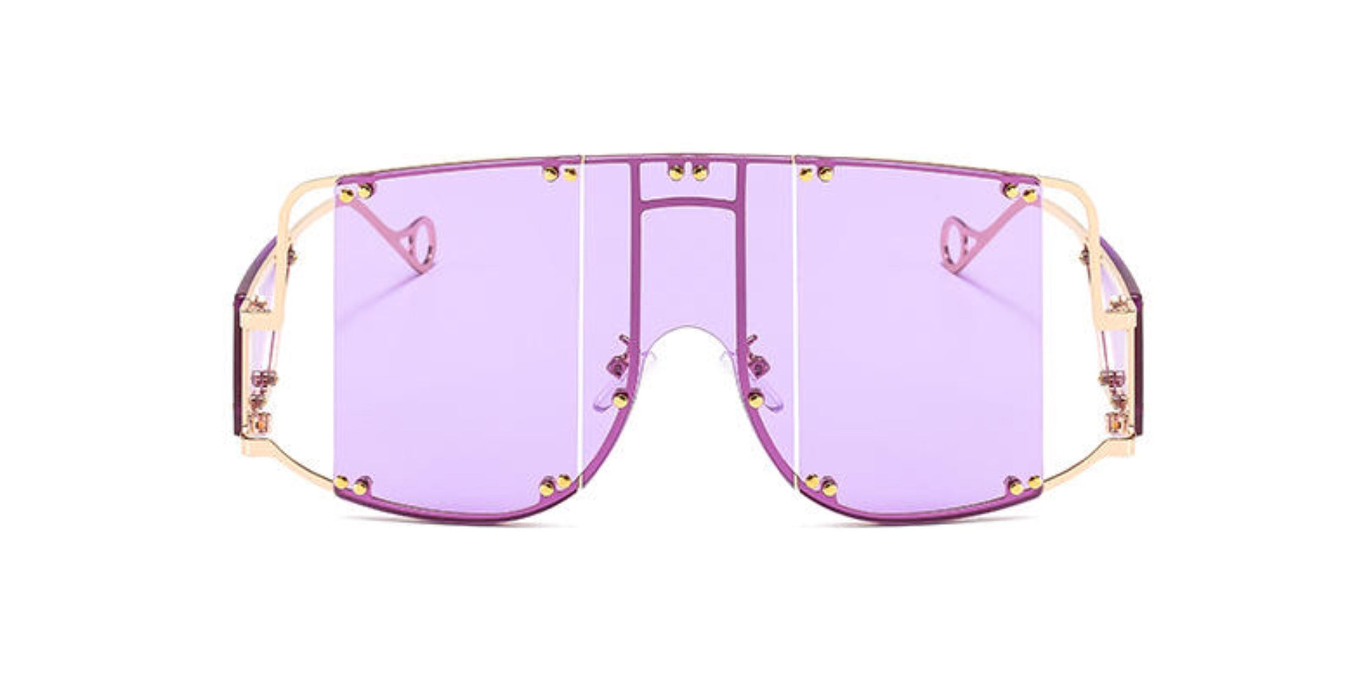 PAPARAZZI *Purple/Gold Oversize Vintage Retro Square Sunglasses