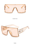 KIRA Champagne *Luxury Diamond/Rhinestone Oversized Sunglasses