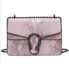 JAYDA-PINK Serpentine Snakeskin Crossbody Luxury Leather Handbag