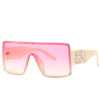 KIRA Rice Water/Pink  *Luxury Diamond Oversize Sunglasses