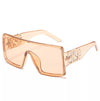 KIRA Champagne *Luxury Diamond/Rhinestone Oversized Sunglasses