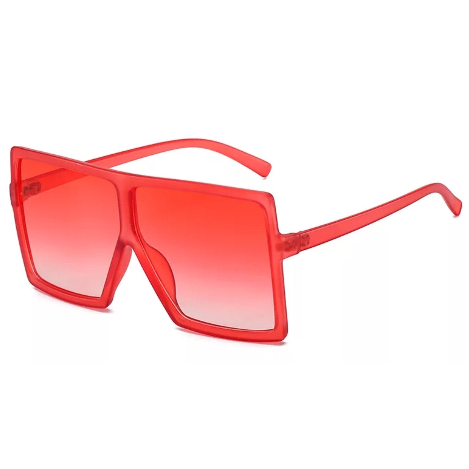 CATCH ME OUTSIDE- RED (Oversized Sunglasses)