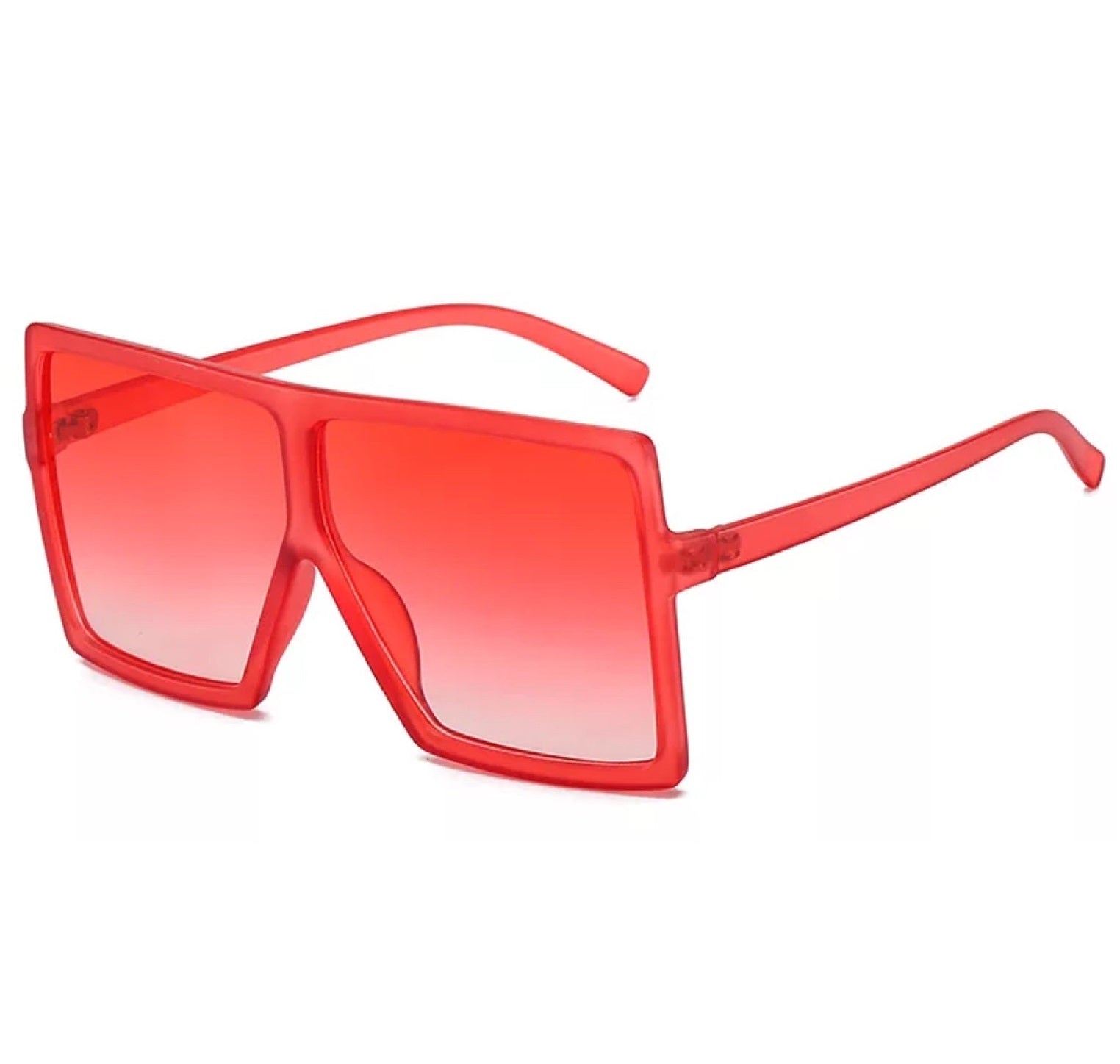 CATCH ME OUTSIDE- RED (Oversized Sunglasses)
