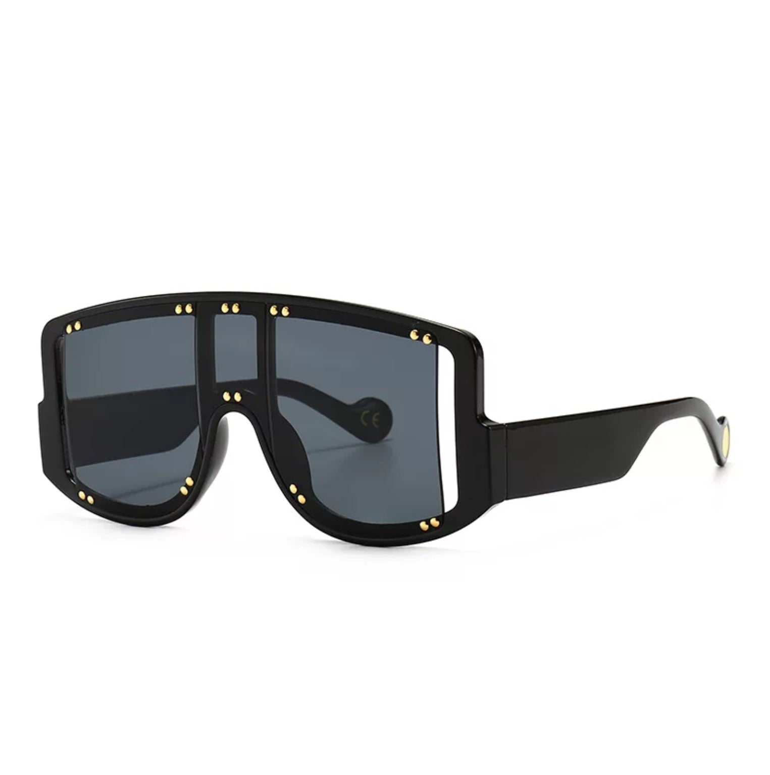 JAZMINE/BLACK *Luxury Rhinestone Encrusted Oversize Sunglasses