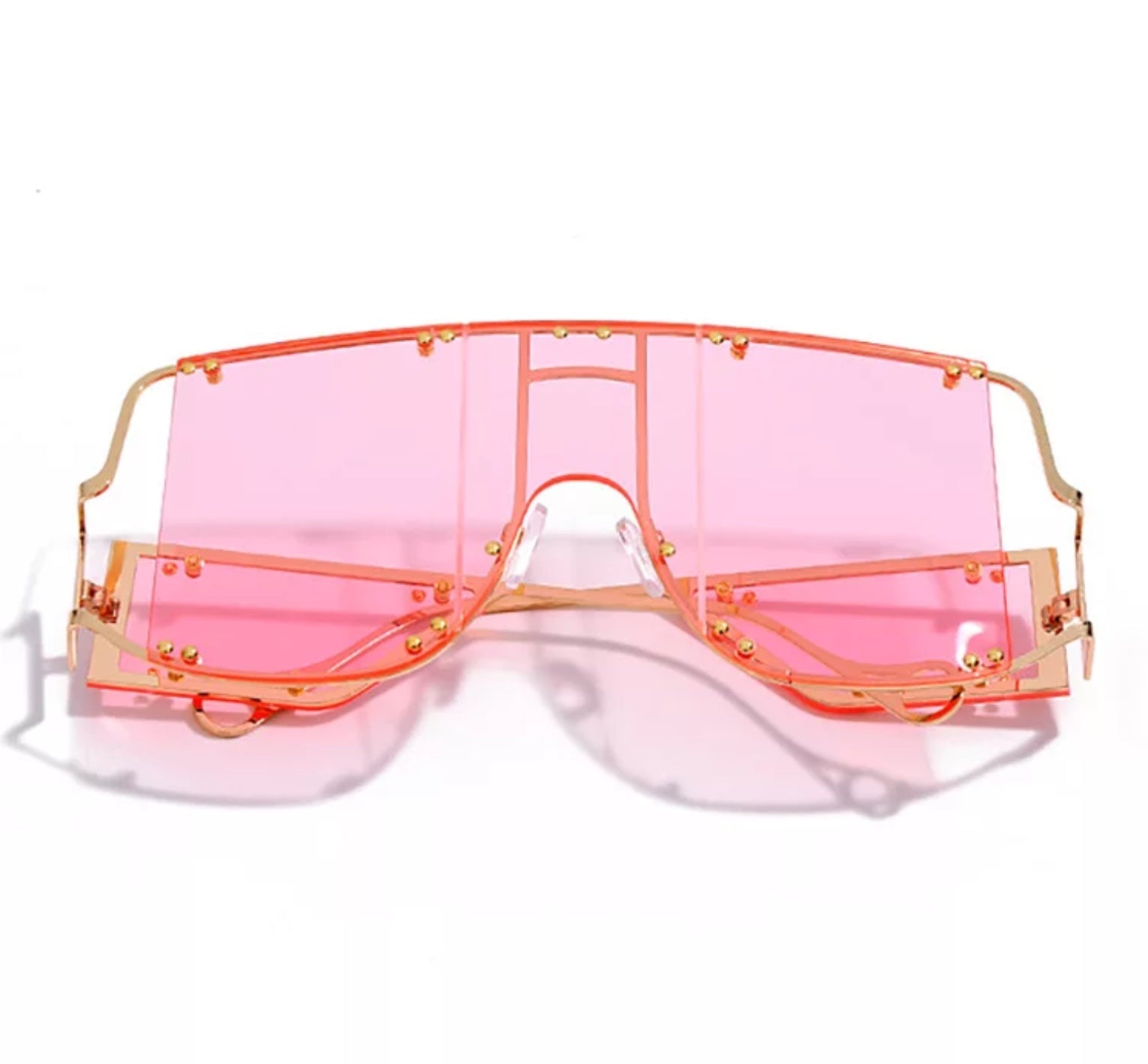 PAPARAZZI *Barbie Pink/Gold Oversize Retro Square Sunglasses