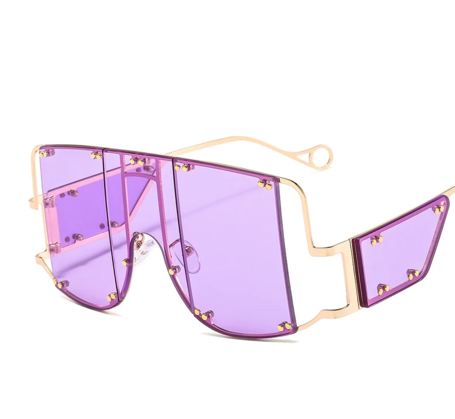 PAPARAZZI *Purple/Gold Oversize Vintage Retro Square Sunglasses