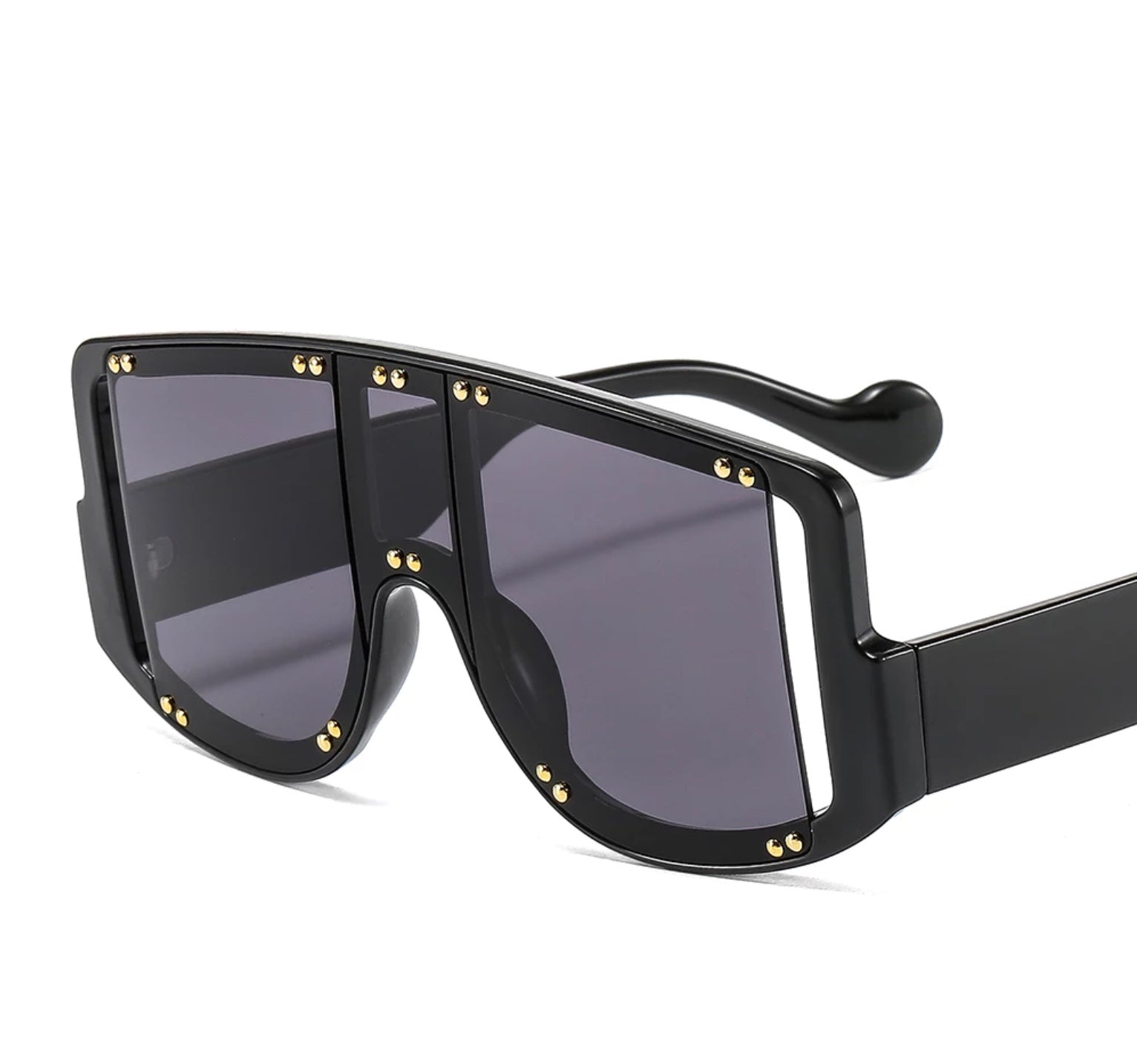 JAZMINE/BLACK *Luxury Rhinestone Encrusted Oversize Sunglasses