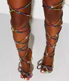 TIANA (Rainbow)  Rhinestone Strappy Heels