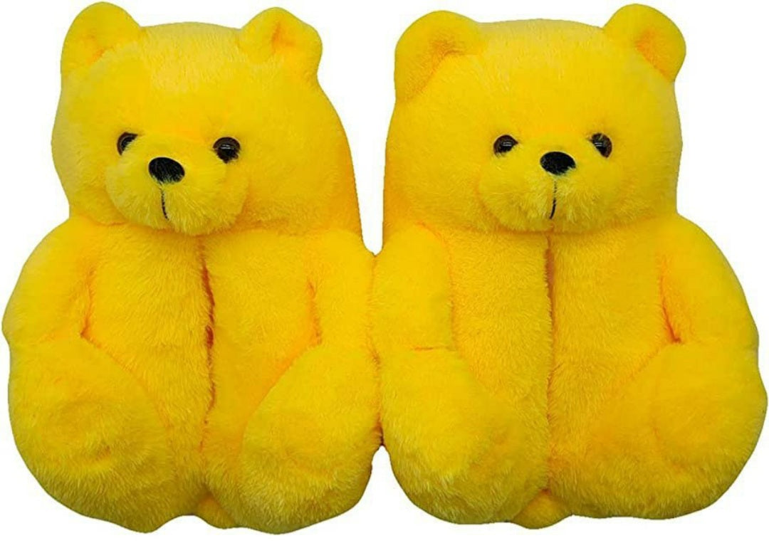 BENTLEY THE BEAR SLIPPERS- YELLOW