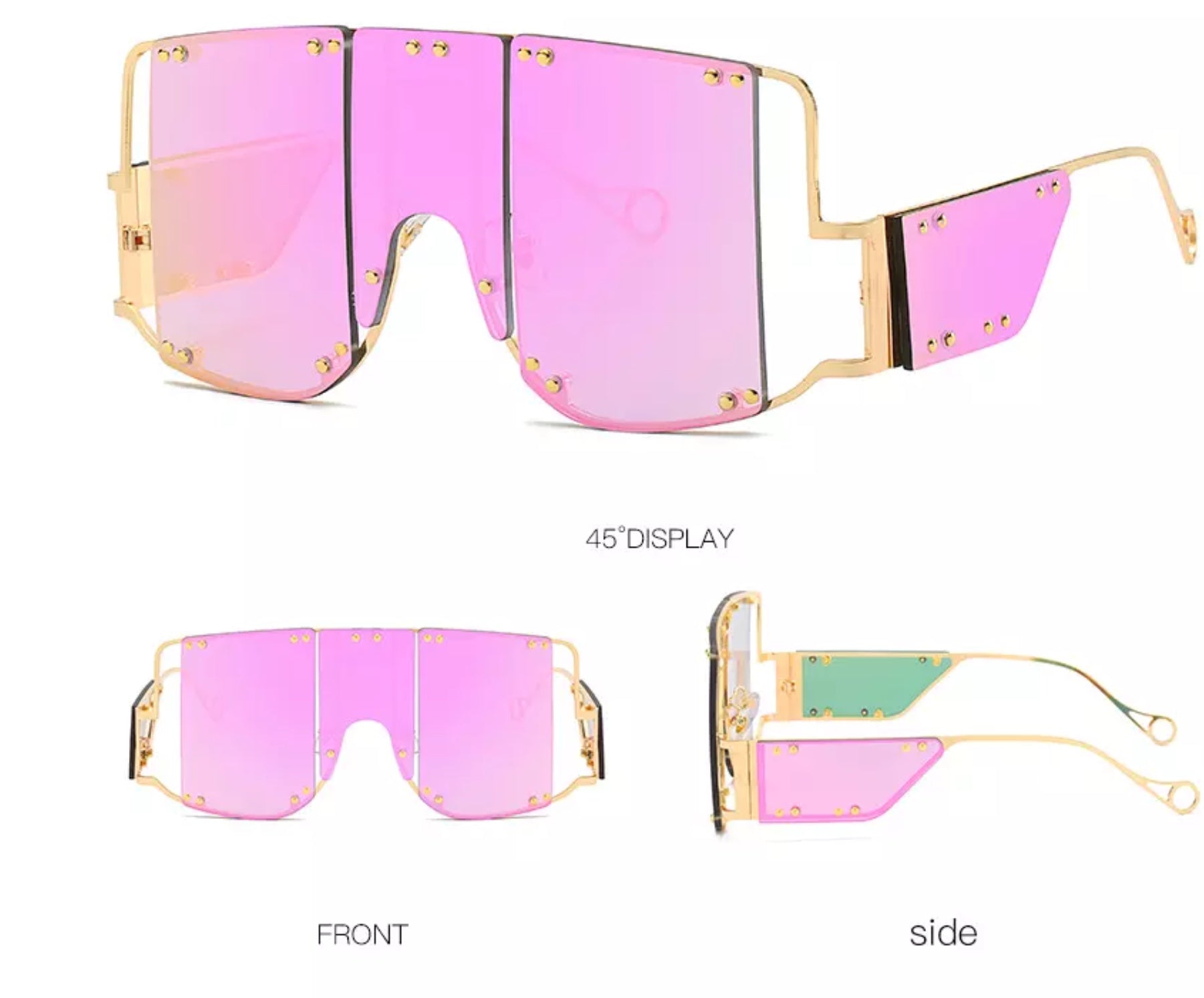 PAPARAZZI *Barbie Pink/Gold Oversize Retro Square Sunglasses