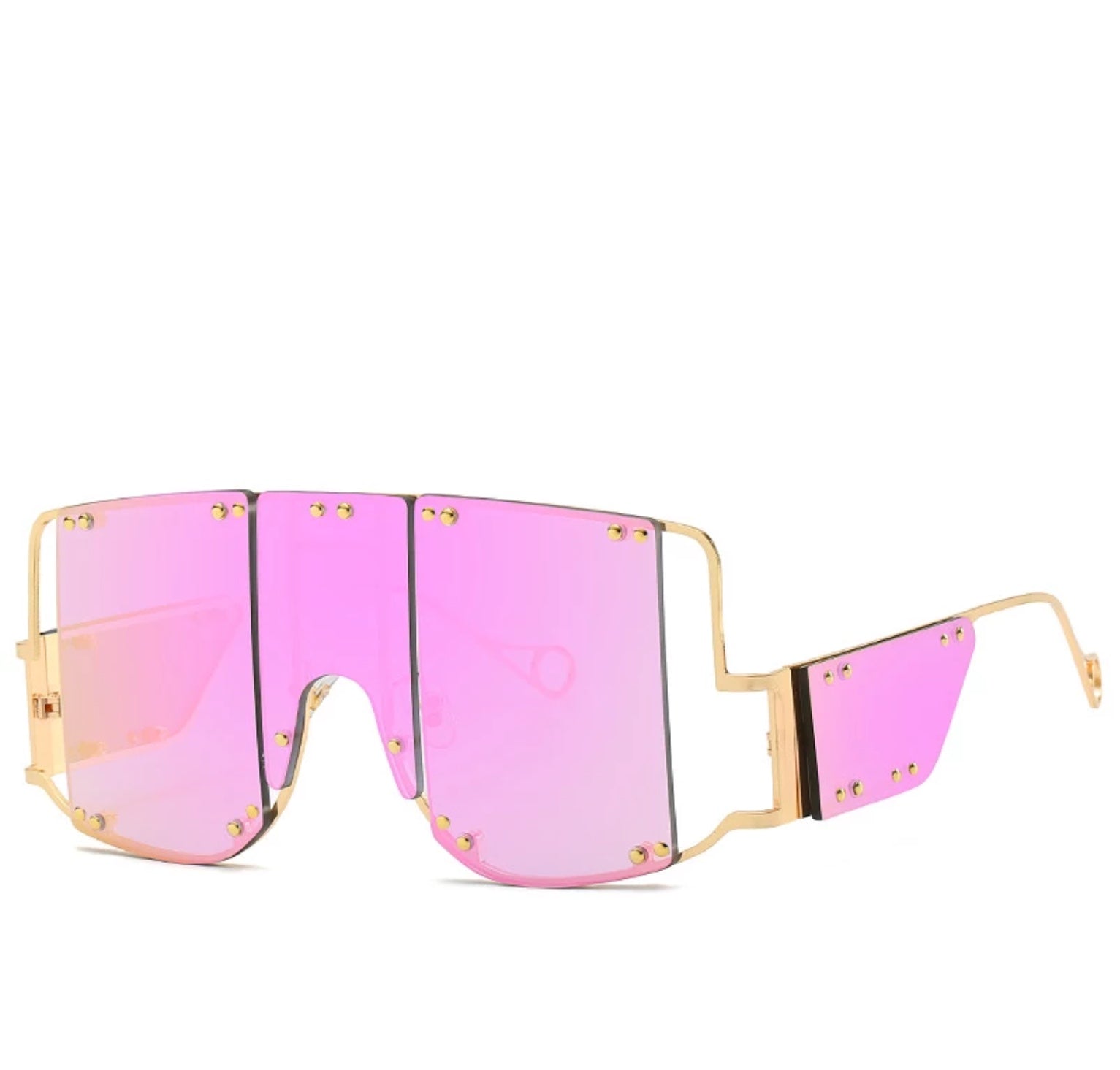 PAPARAZZI *Barbie Pink/Gold Oversize Retro Square Sunglasses