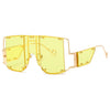 PAPARAZZI Yellow/Gold Oversize Vintage Retro Square Sunglasses