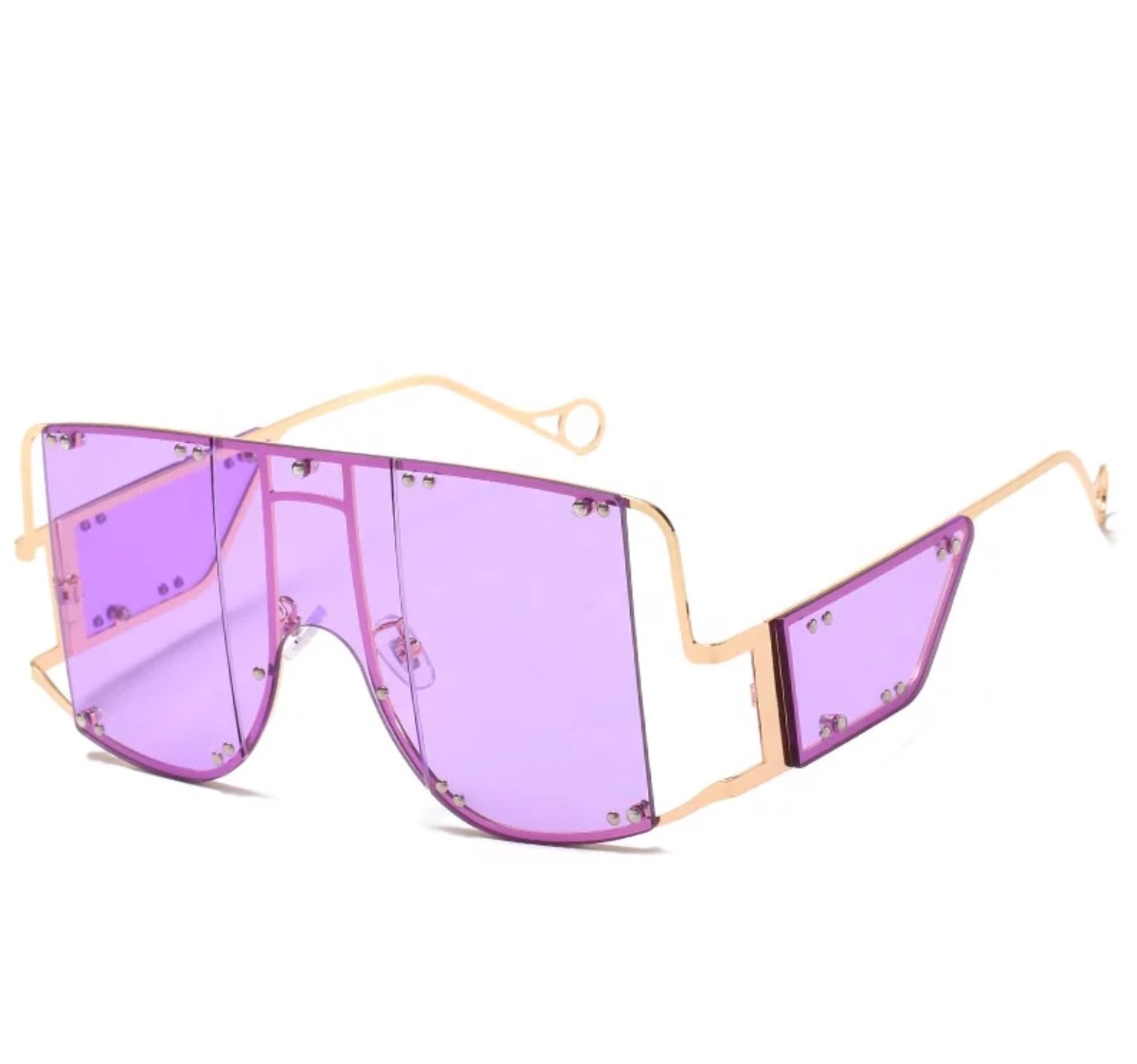 PAPARAZZI *Purple/Gold Oversize Vintage Retro Square Sunglasses