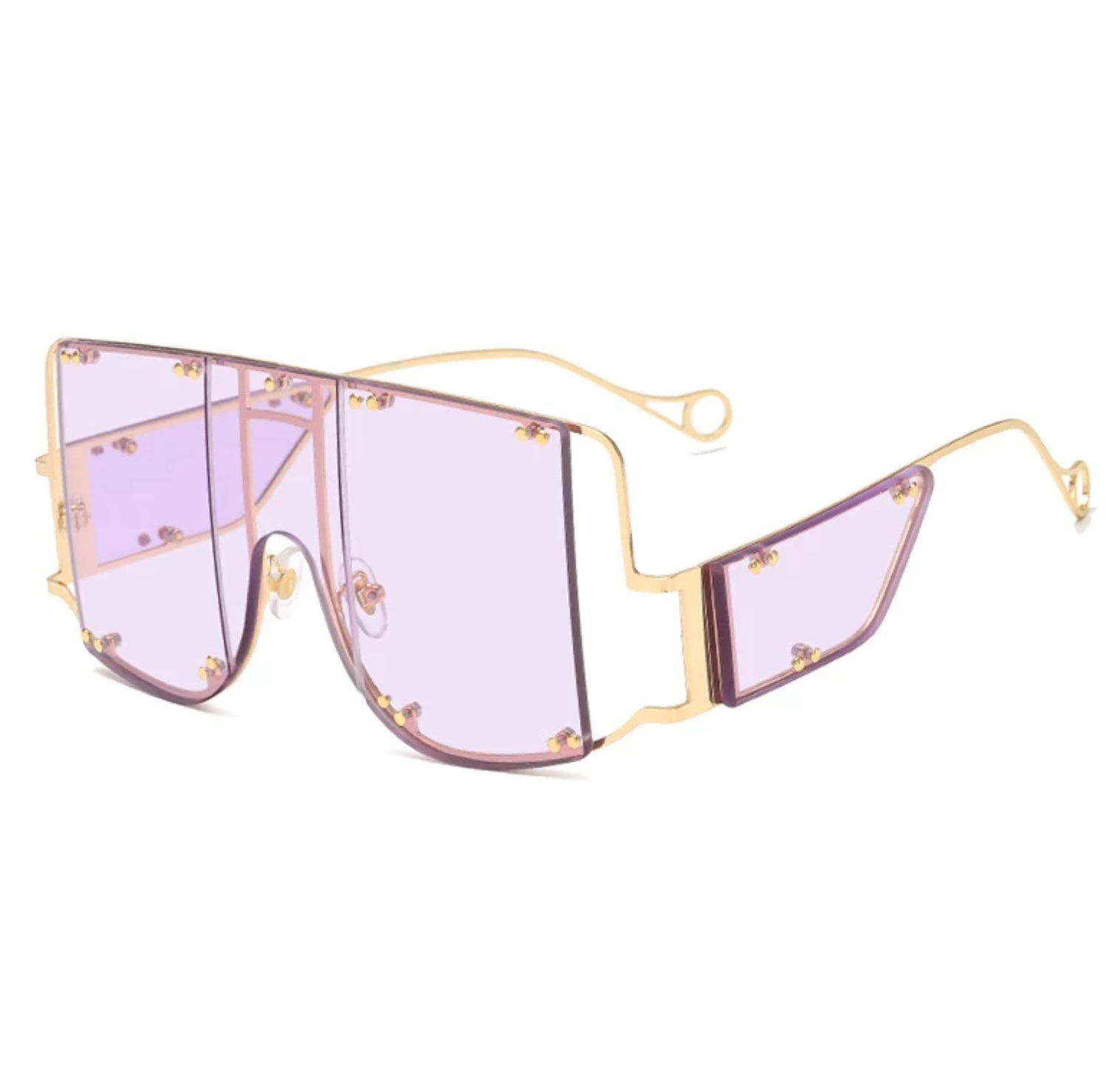 PAPARAZZI *Purple/Gold Oversize Vintage Retro Square Sunglasses