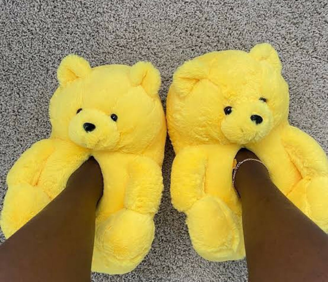 BENTLEY THE BEAR SLIPPERS- YELLOW